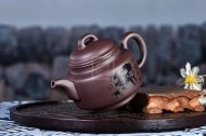 《牛轉(zhuǎn)乾坤套組》宜興純手工紫砂壺全手工花器紫泥泡茶壺