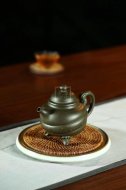 《三足龍泉》宜興紫砂壺工藝美術(shù)師純手工民國綠泡茶壺創(chuàng)新壺茶具