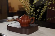 《宜興紫砂儲(chǔ)水式壺承/干泡盤(pán)》宜興工紫砂壺紫砂茶壺茶具