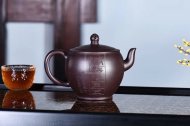 《梵蓮宮燈》宜興紫砂壺實(shí)力派名家手工80目紫泥泡功夫茶壺禮品商務(wù)送禮宮燈