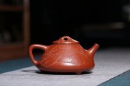 《子冶石瓢》宜興高級(jí)工藝美術(shù)師工紫砂壺小煤窯朱泥石瓢茶壺茶具