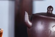《梵蓮宮燈》宜興紫砂壺實(shí)力派名家手工80目紫泥泡功夫茶壺禮品商務(wù)送禮宮燈