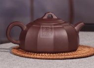 《井泉》宜興高級工藝美術(shù)師手工半月紫砂壺茶壺茶具紫泥