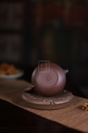 《一粒珠》宜興一粒珠紫砂工藝美術(shù)師手工紫泥泡茶壺套壺