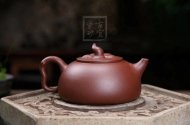 《海棠》宜興純手工紅皮龍茶壺紫砂茶具