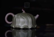 《荷葉》宜興名家紫砂壺工藝美術(shù)師手工民國(guó)綠，紫泥功夫茶具茶壺家用