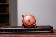 《桑扁》宜興紫砂壺工藝美術(shù)師手工大紅袍茶壺
