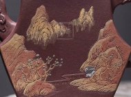 《山水龍泉》宜興紫砂壺純手工高級(jí)工藝美術(shù)師底槽青茶具