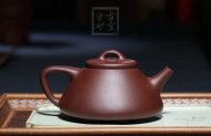 《石瓢泥繪鳥(niǎo)》宜興紫砂壺名師工藝美術(shù)師手工紫泥金絲西施泡茶壺