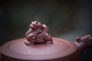 《金龍出?！芬伺d紫砂壺作品全手工底槽青