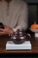 《大度》宜興工藝美術(shù)師手工創(chuàng)新壺紫砂壺茶壺茶具紫泥