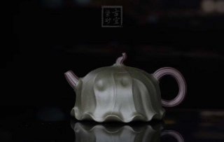 《荷葉》宜興名家紫砂壺工藝美術(shù)師手工民國綠，紫泥功夫茶具茶壺家用