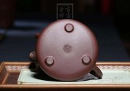 《石瓢泥繪鳥(niǎo)》宜興紫砂壺名師工藝美術(shù)師手工紫泥金絲西施泡茶壺