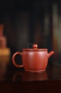 《漢瓦》宜興紫砂壺朱泥助理工藝美術(shù)師手工漢瓦茶壺茶具