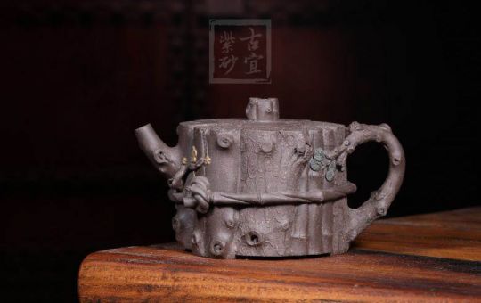 《束柴三友》宜興紫砂壺手工高級工藝美術(shù)師大師收藏級茶壺清灰泥束柴三友