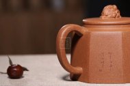 《八方來(lái)財(cái)》宜興紫砂壺工藝美術(shù)師手工金降坡泥泡茶壺茶具八方