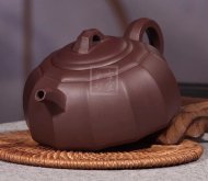 《井泉》宜興高級工藝美術(shù)師手工半月紫砂壺茶壺茶具紫泥