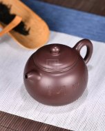 《匏尊》宜興100目細(xì)紫泥紫砂壺全純手工茗家匏尊紫砂茶壺