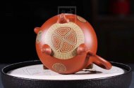 《獅韻》紫砂壺全手工茶壺老師小紅泥，絞泥（段泥、紫泥、綠泥等）壺