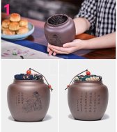 《四大美女茶葉罐》宜興紫砂壺手工紫泥，段泥，紅清水泥，天青泥茶壺具