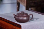 《橋梁扁鼓》宜興紫砂壺工藝美術(shù)師手工刻繪茶壺茶具紫泥