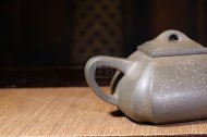 《四方抽角石瓢》經(jīng)典紫砂壺抽角宜興全手工高級(jí)工藝美術(shù)師泡茶壺茶具蟹殼青段泥