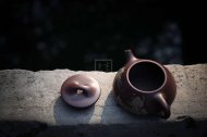 《山水石瓢》宜興工藝美術師手工紫砂壺茶壺具紫泥石瓢