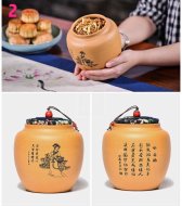 《四大美女茶葉罐》宜興紫砂壺手工紫泥，段泥，紅清水泥，天青泥茶壺具