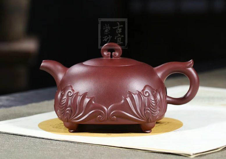 《福臨門(mén)》宜興高級(jí)工藝美術(shù)師手工紫砂壺全手工底槽青泡茶壺